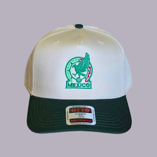 Mexico Embroidered Hat — product view on grey-purple background