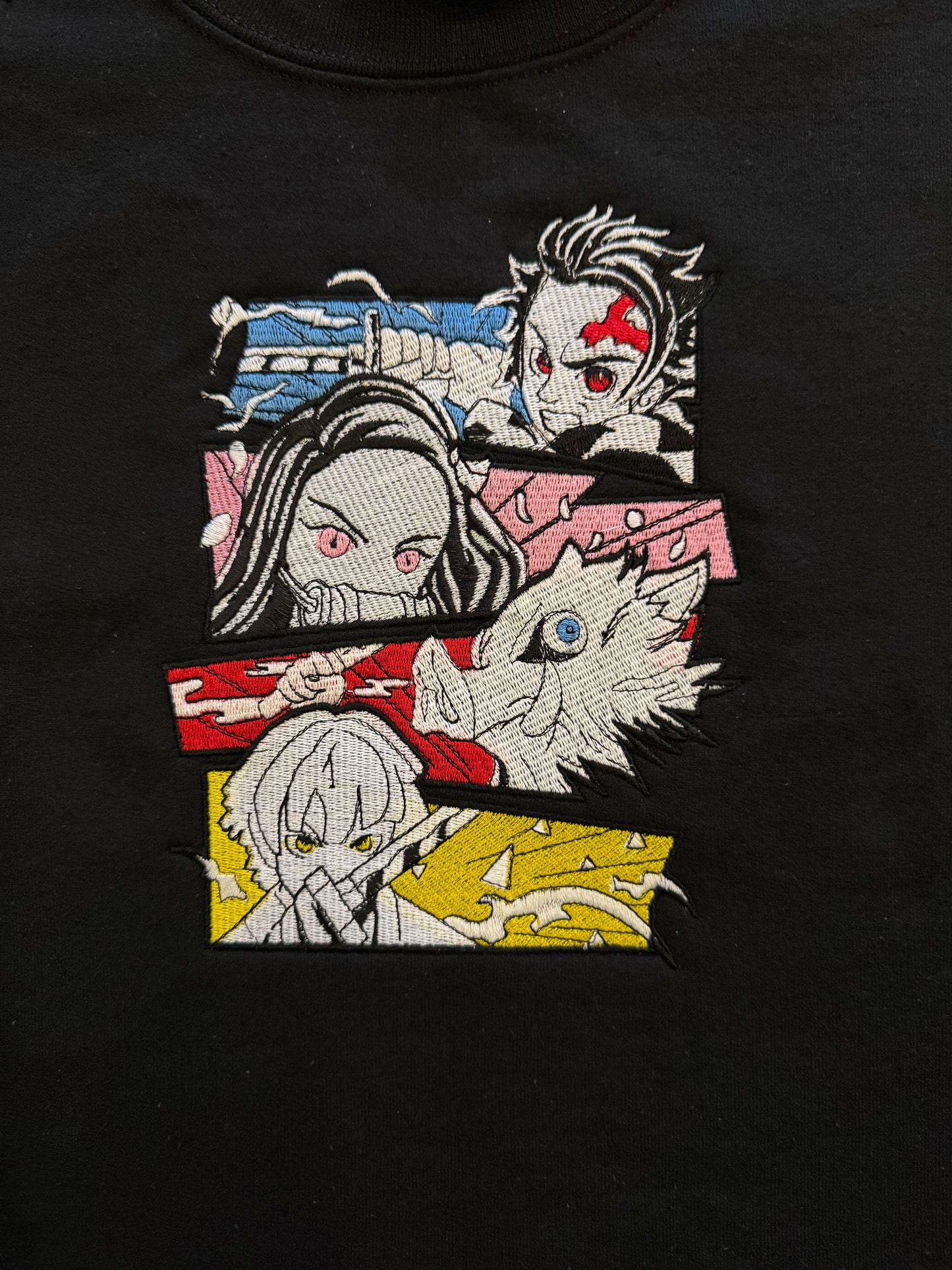 Demon Slayer embroidered crewneck custom