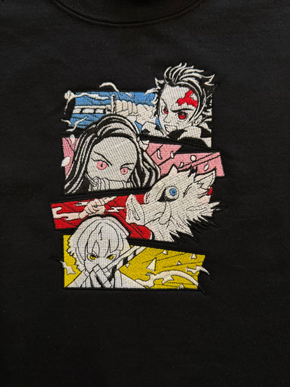 demon-slayer-manga-panel-embroidery-detail-tanjiro-nezuko-zenitsu