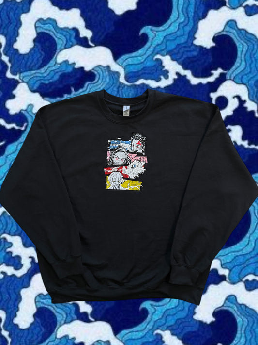 Demon Slayer embroidered crewneck custom