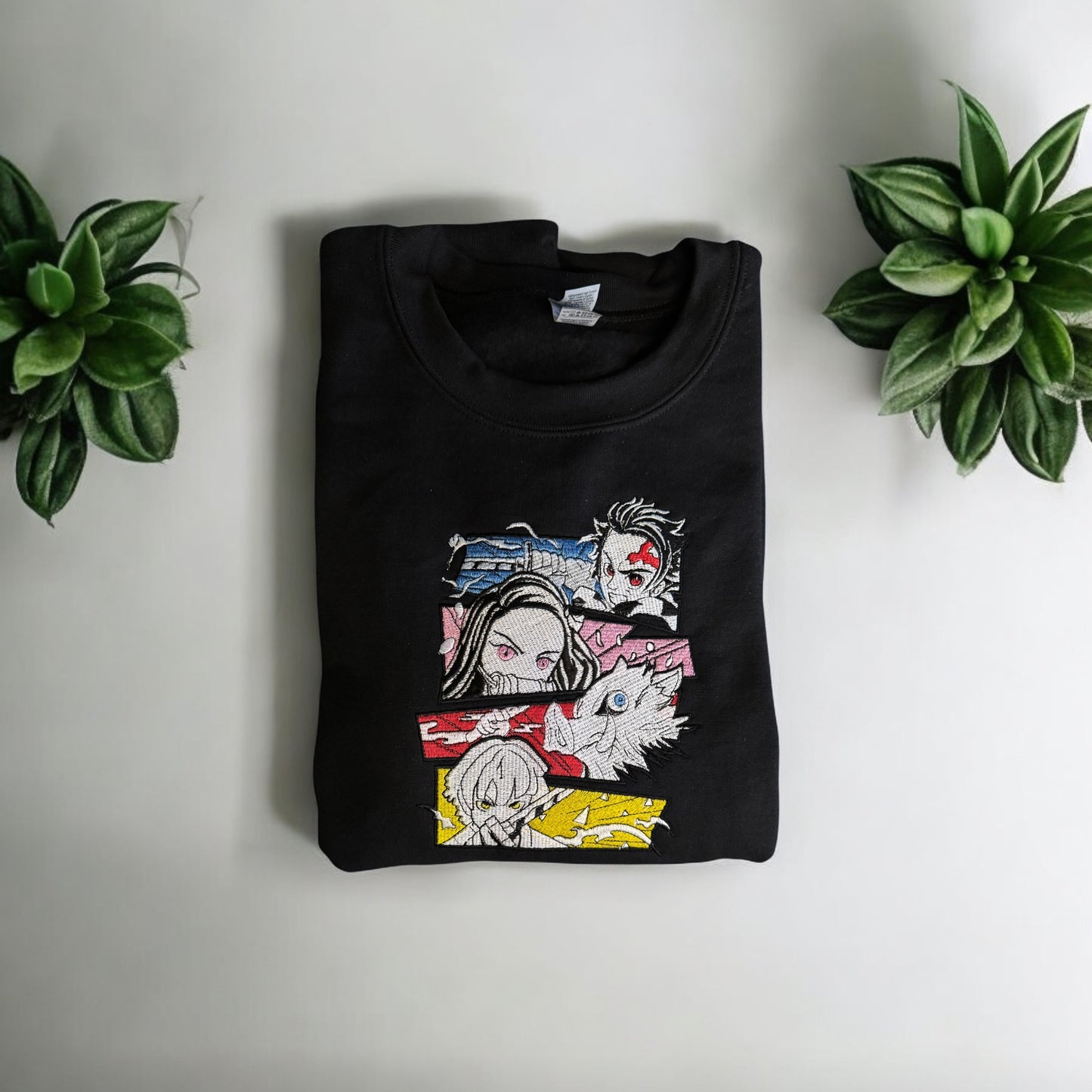 Demon Slayer embroidered crewneck custom