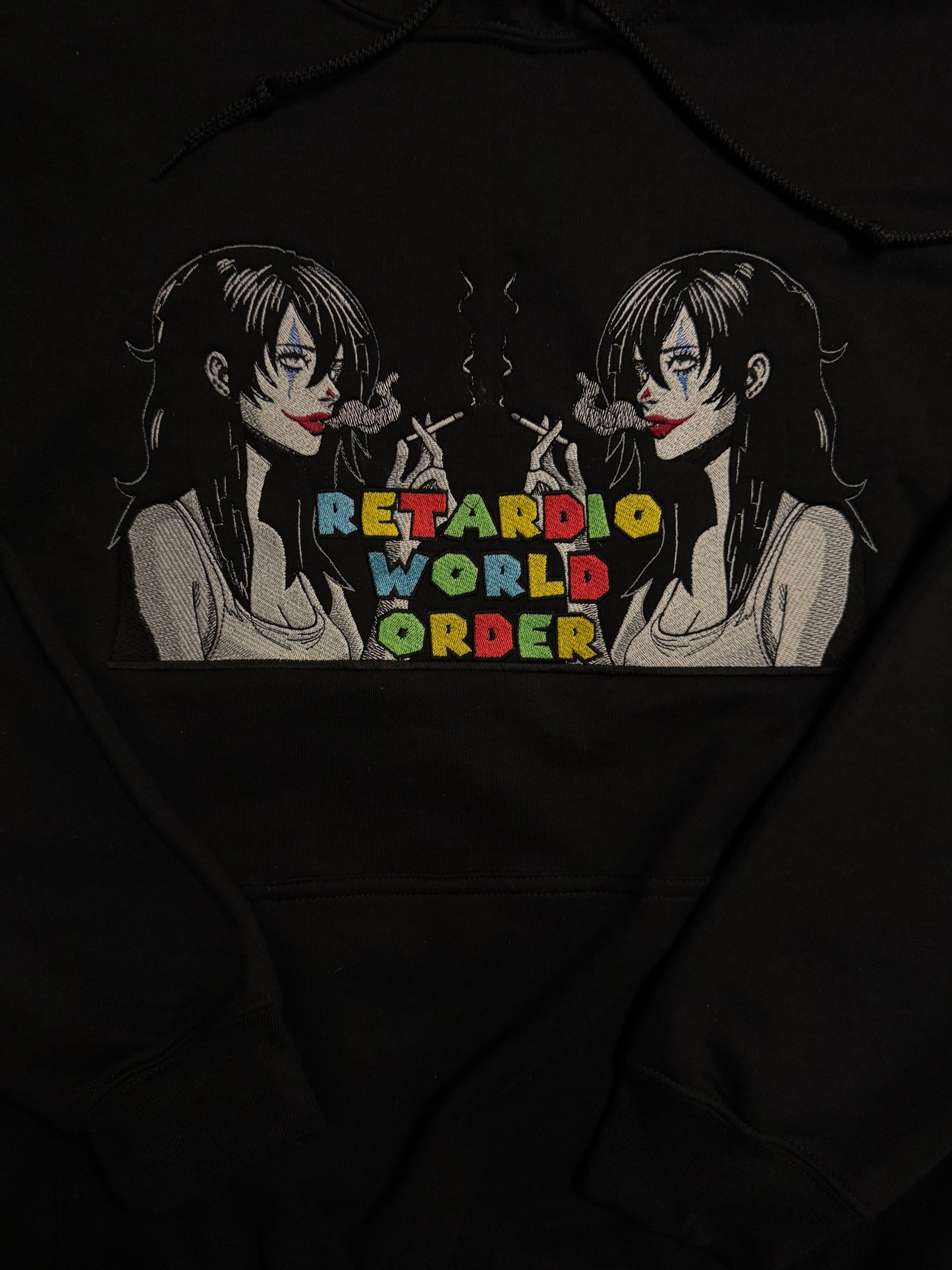 Retardio World Order Embroidered Hoodie