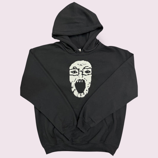 Glow in the Dark Screamer Face Embroidered Hoodie