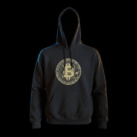 Bitcoin Circuit Coin Embroidered Hoodie (Gildan or Champion)