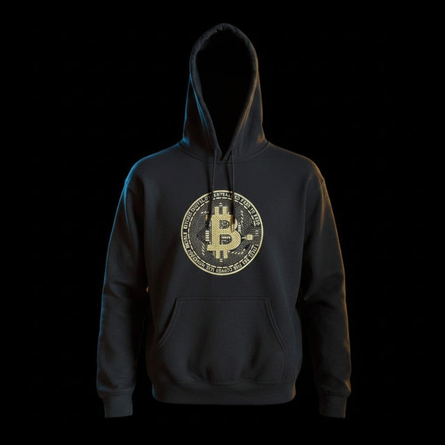 Bitcoin Circuit Coin Embroidered Hoodie (Gildan or Champion)