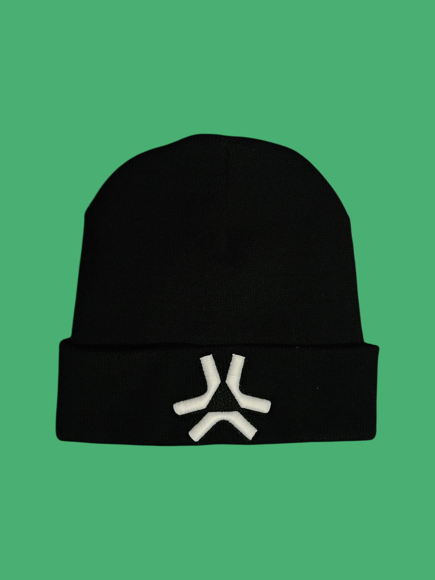 Abstract Chain 3D Puff Embroidered Beanie