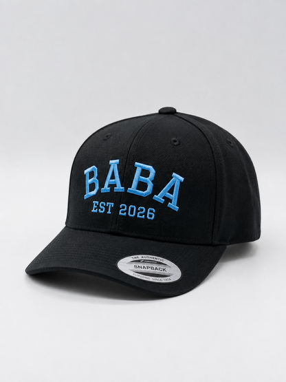 Baba EST 2026 Snapback Hat | Custom Year | New Dad Gift
