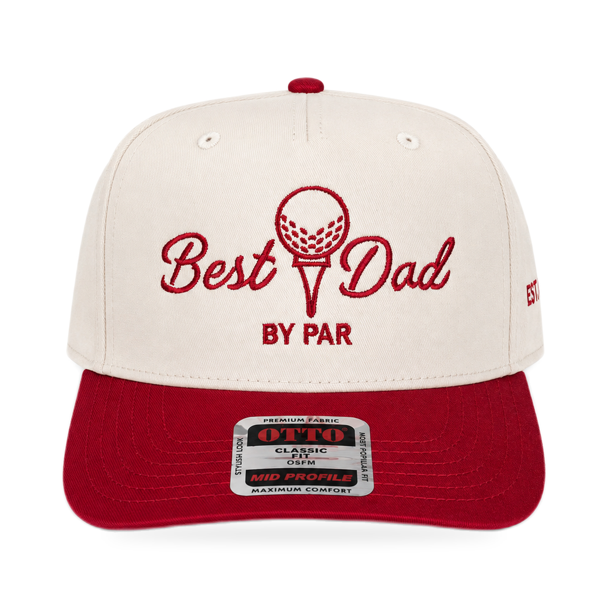 Best Dad By Par Golf Hat — product view on white background