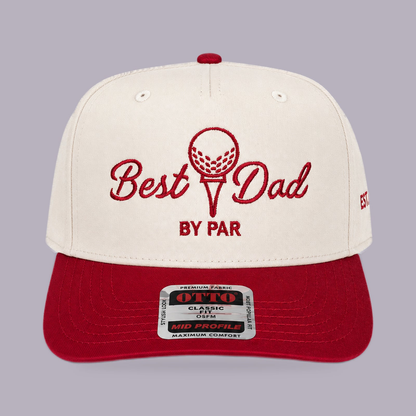 Best Dad By Par Golf Hat — product view on white background