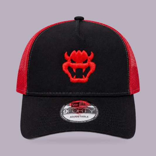 Bowser New Era Snapback — product view on grey-purple background
