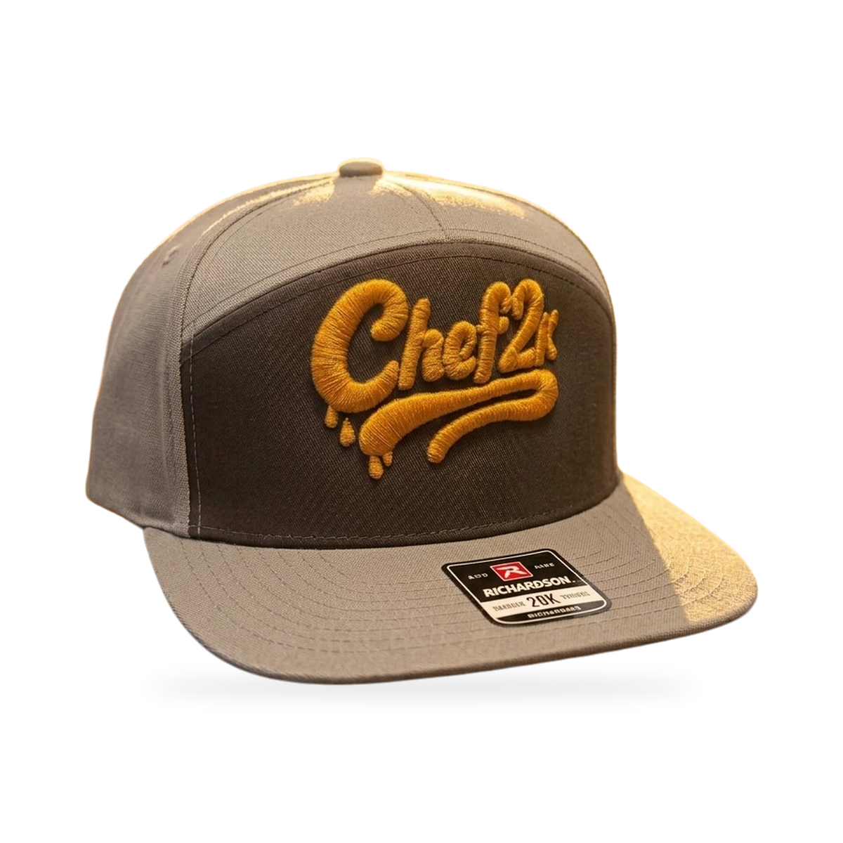 Chef2K Embroidered Snapback — product view on white background