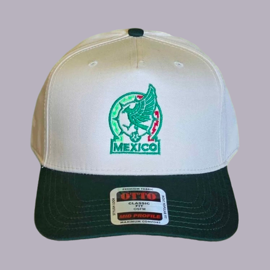 Mexico Embroidered Hat — product view on grey-purple background