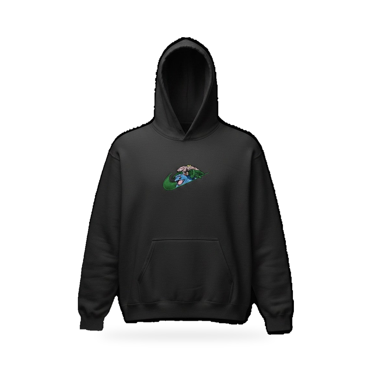 Venusaur Nike Swoosh Embroidered Hoodie | Pokémon — product view on white background